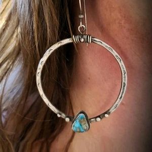 NEW Boho Eyelash Big Circle Drop Earrings